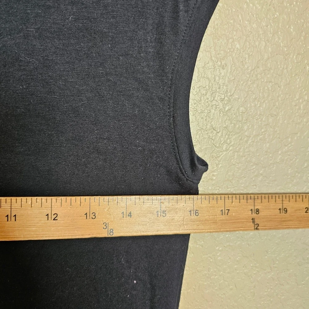 Athleta Carefree Tee Cap Sleeve pima cotton‎ Jersey Knit Dress Small black